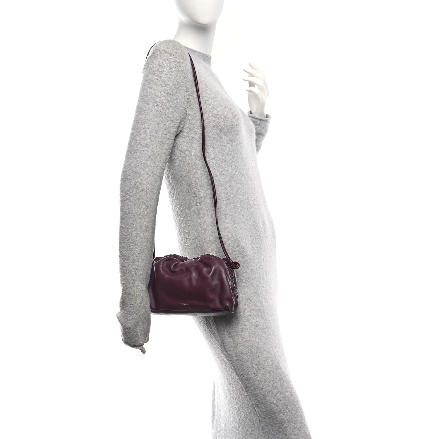 Lambskin Mini Cloud Clutch Plum - Image 2