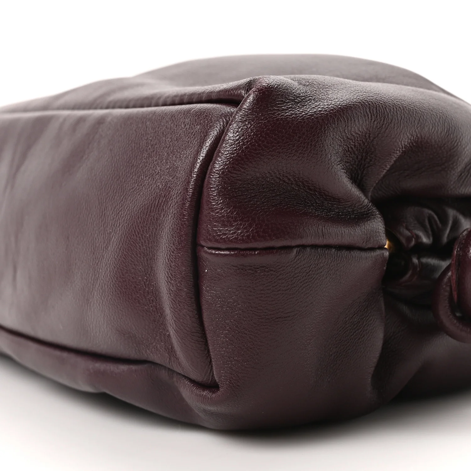 Lambskin Mini Cloud Clutch Plum - Image 9