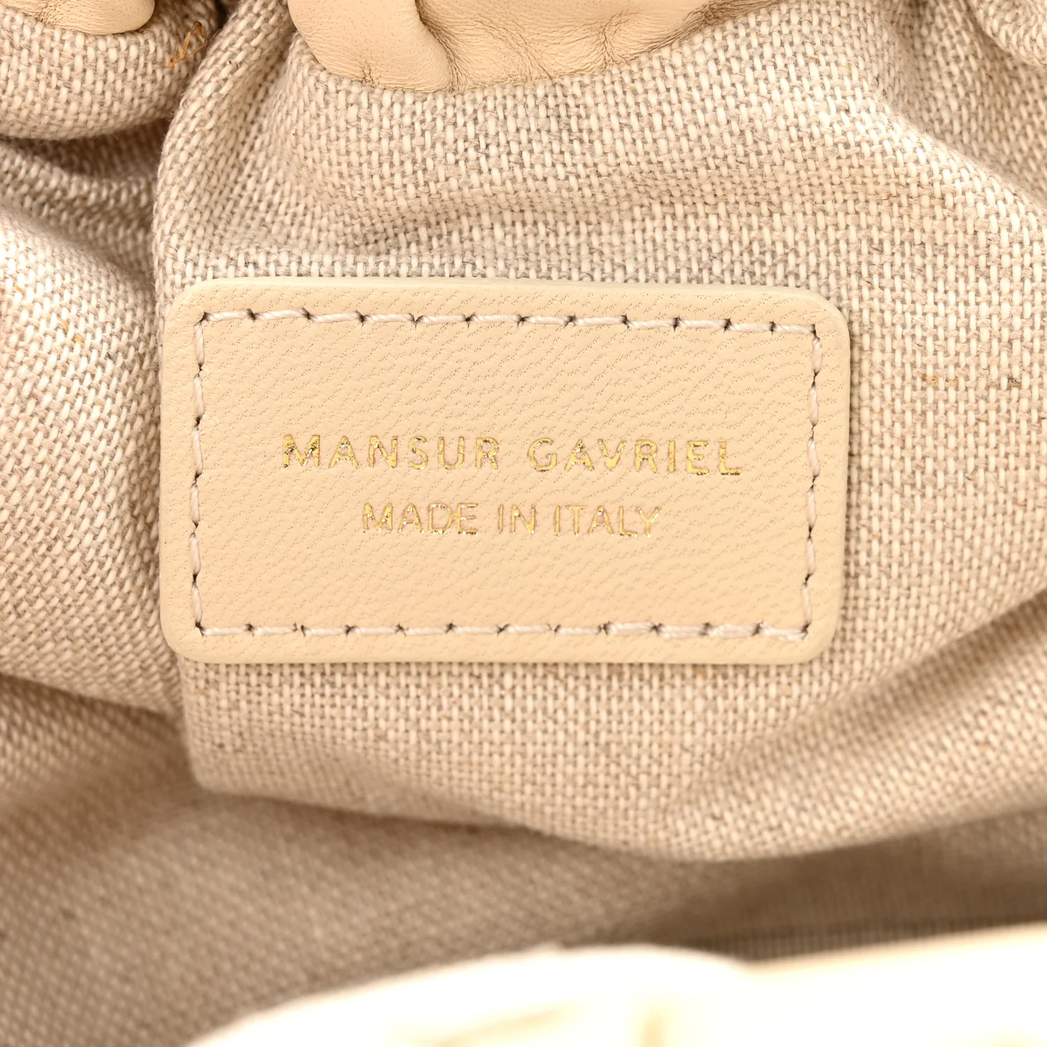 Raffia Lambskin Woven Mini Cloud Clutch Natural Avorio - Image 7