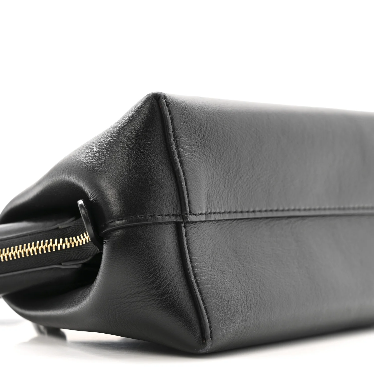 Smooth Calfskin Mini M Frame Crossbody Bag Black Flamma - Image 9