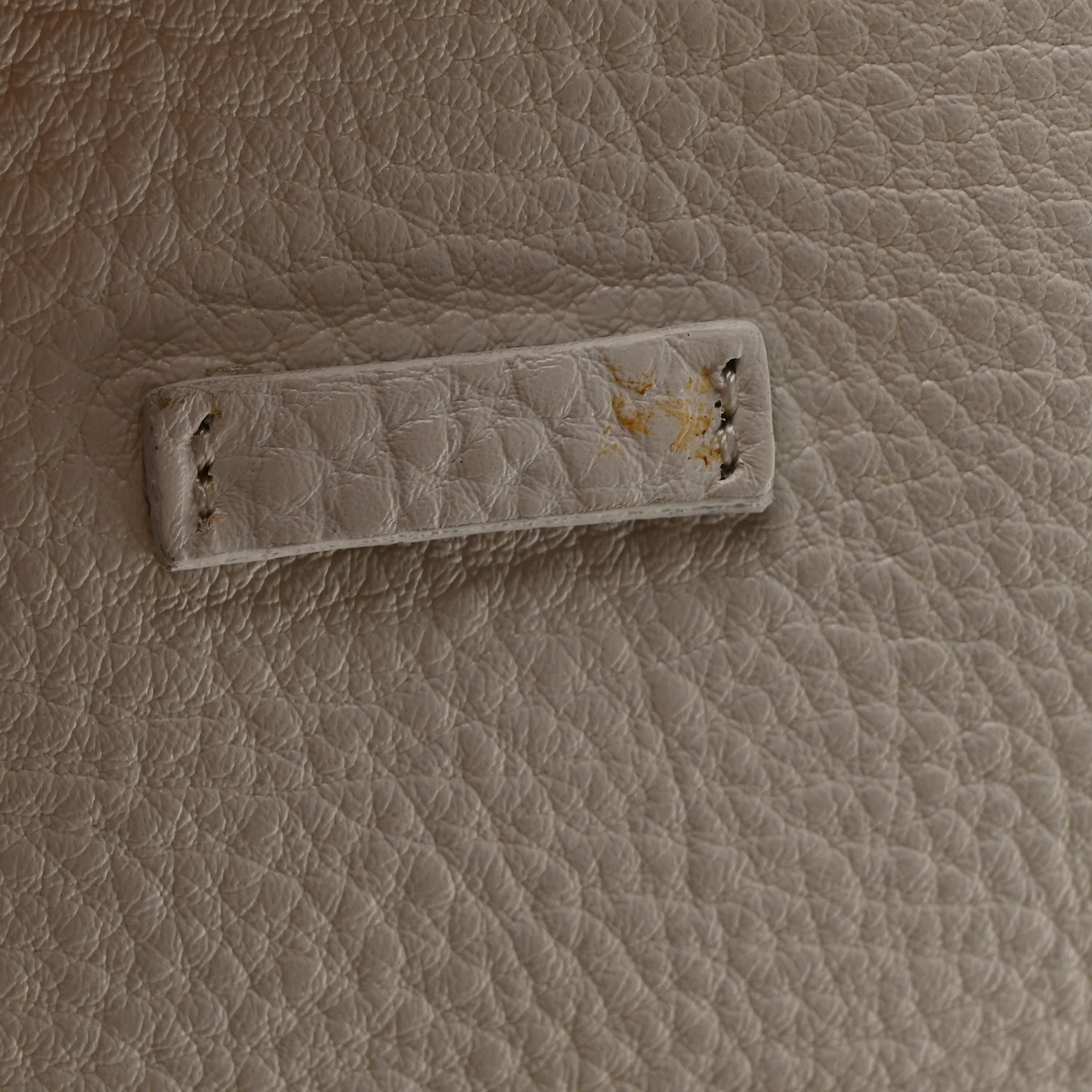 Tumbled Calfskin Backpack Bag White - Image 10