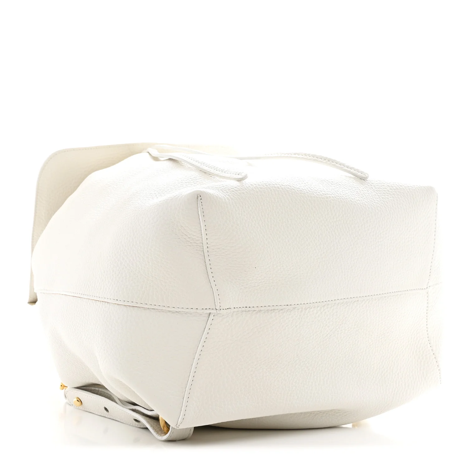 Tumbled Calfskin Backpack Bag White - Image 4