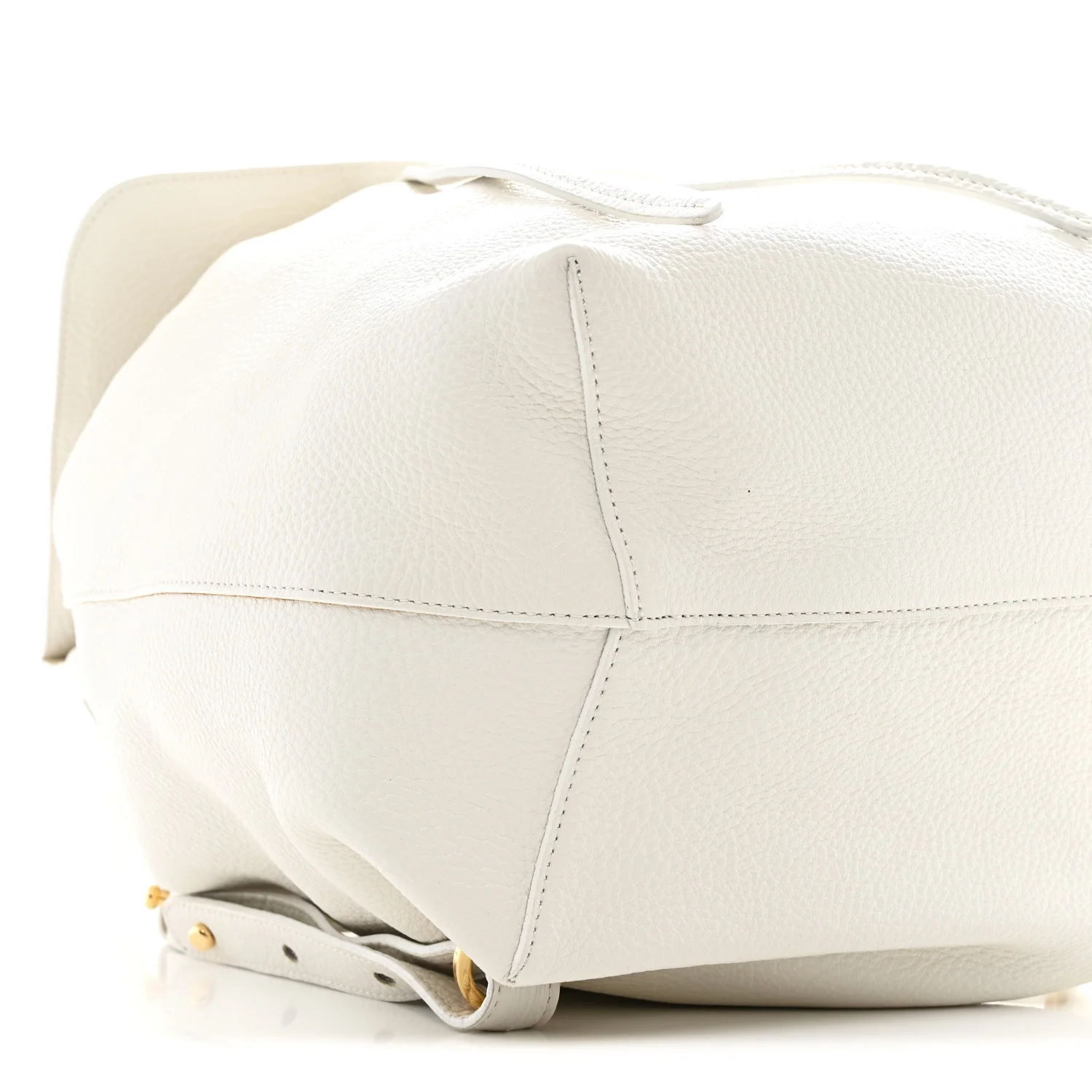 Tumbled Calfskin Backpack Bag White - Image 8