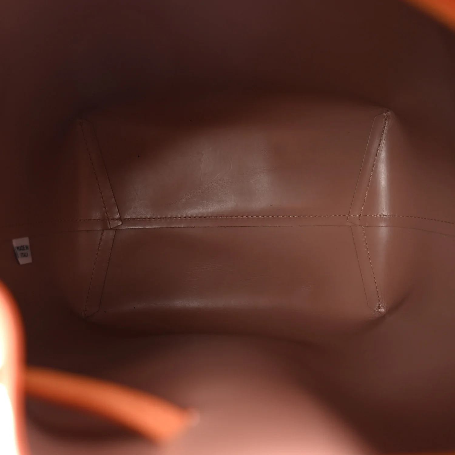 Vegetable Tanned Calfskin Bucket Bag Cammello Rosa - Image 6