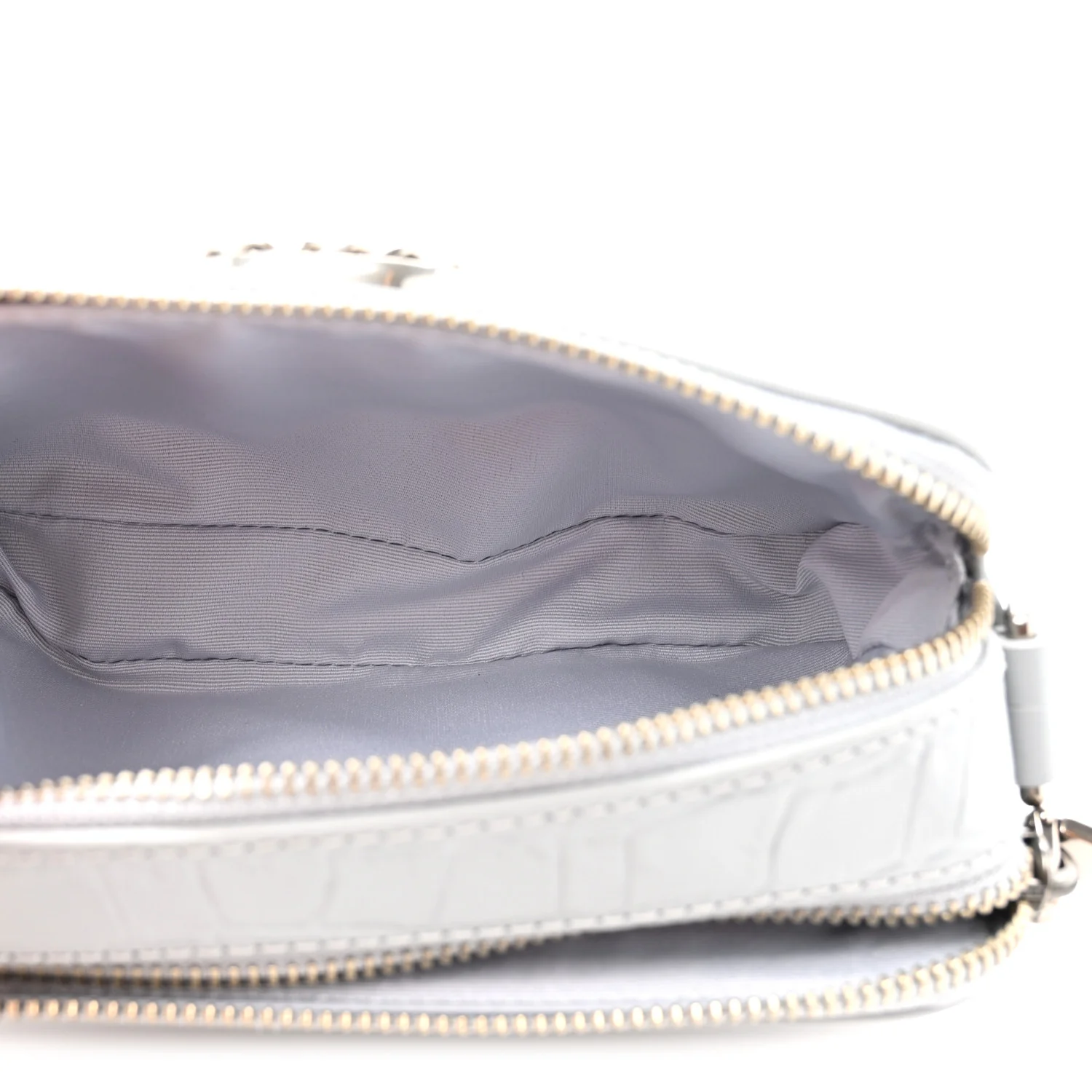 Calfskin Croc Embossed Snapshot Camera Bag Quarry - Image 5