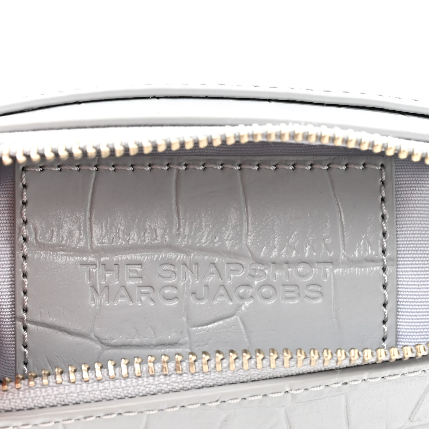 Calfskin Croc Embossed Snapshot Camera Bag Quarry - Image 7