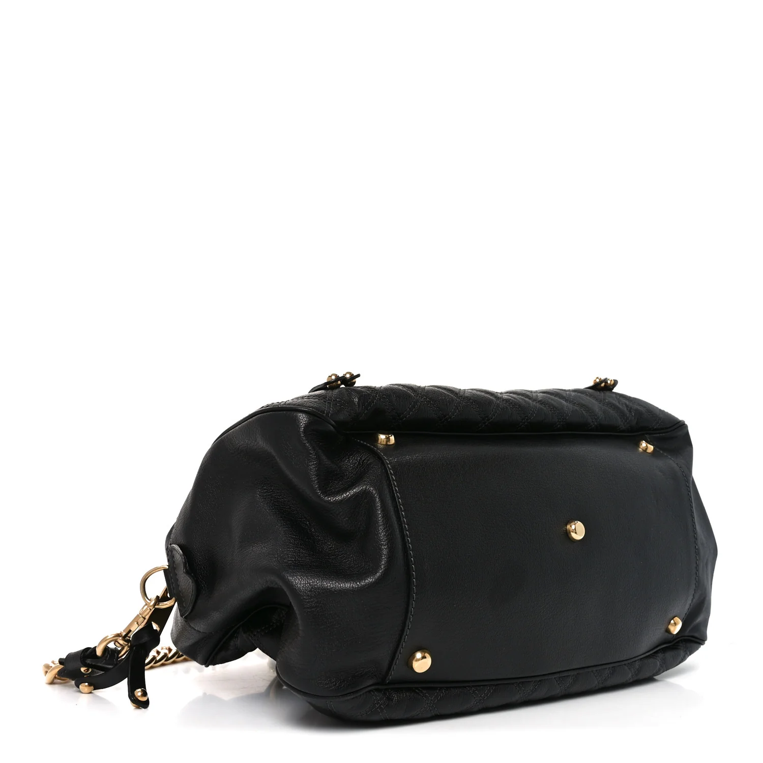 Calfskin Quilted Dita Duffle Bag Black - Image 3