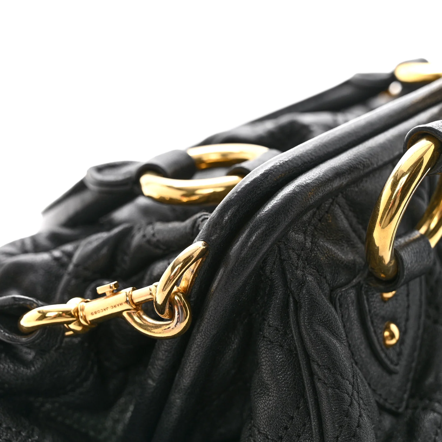 Calfskin Quilted Stam Black - Image 16