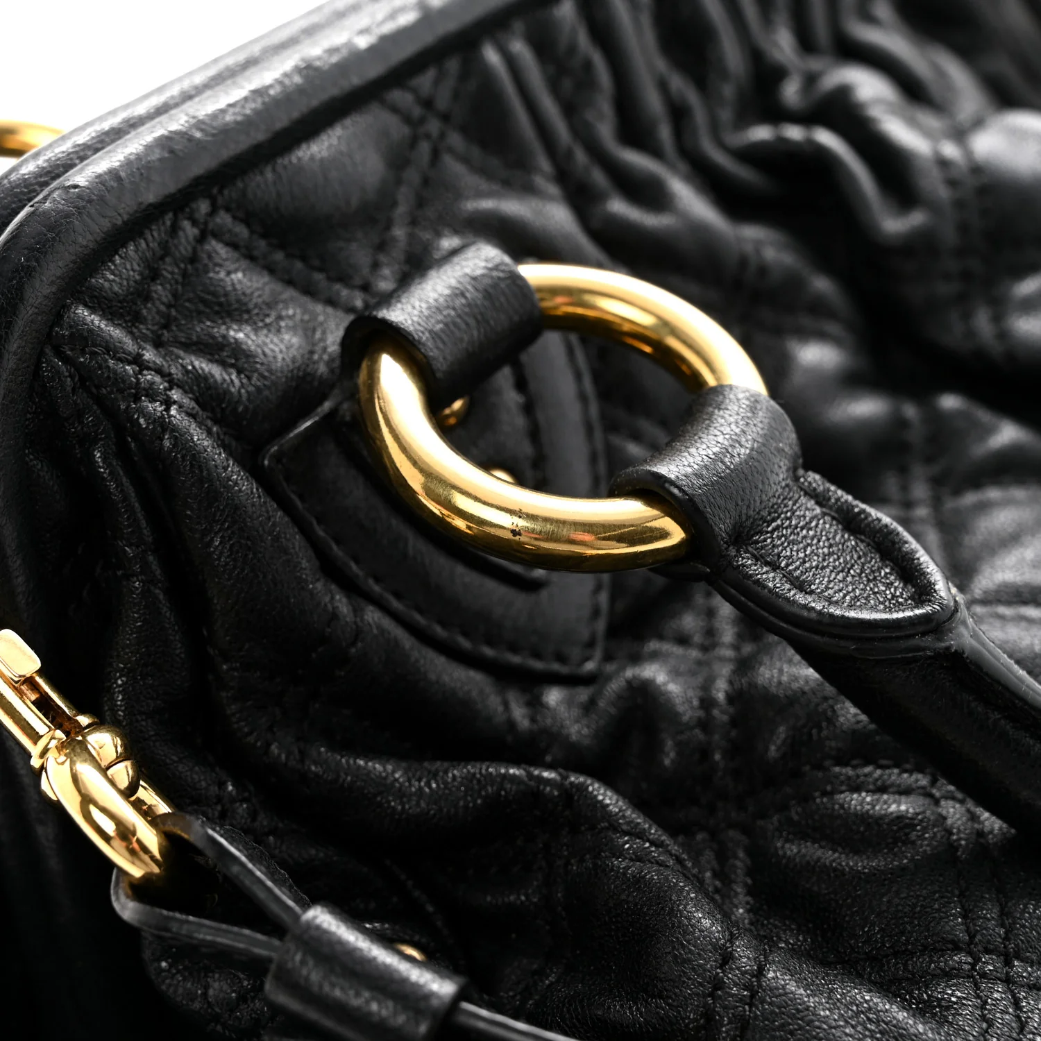 Calfskin Quilted Stam Black - Image 17