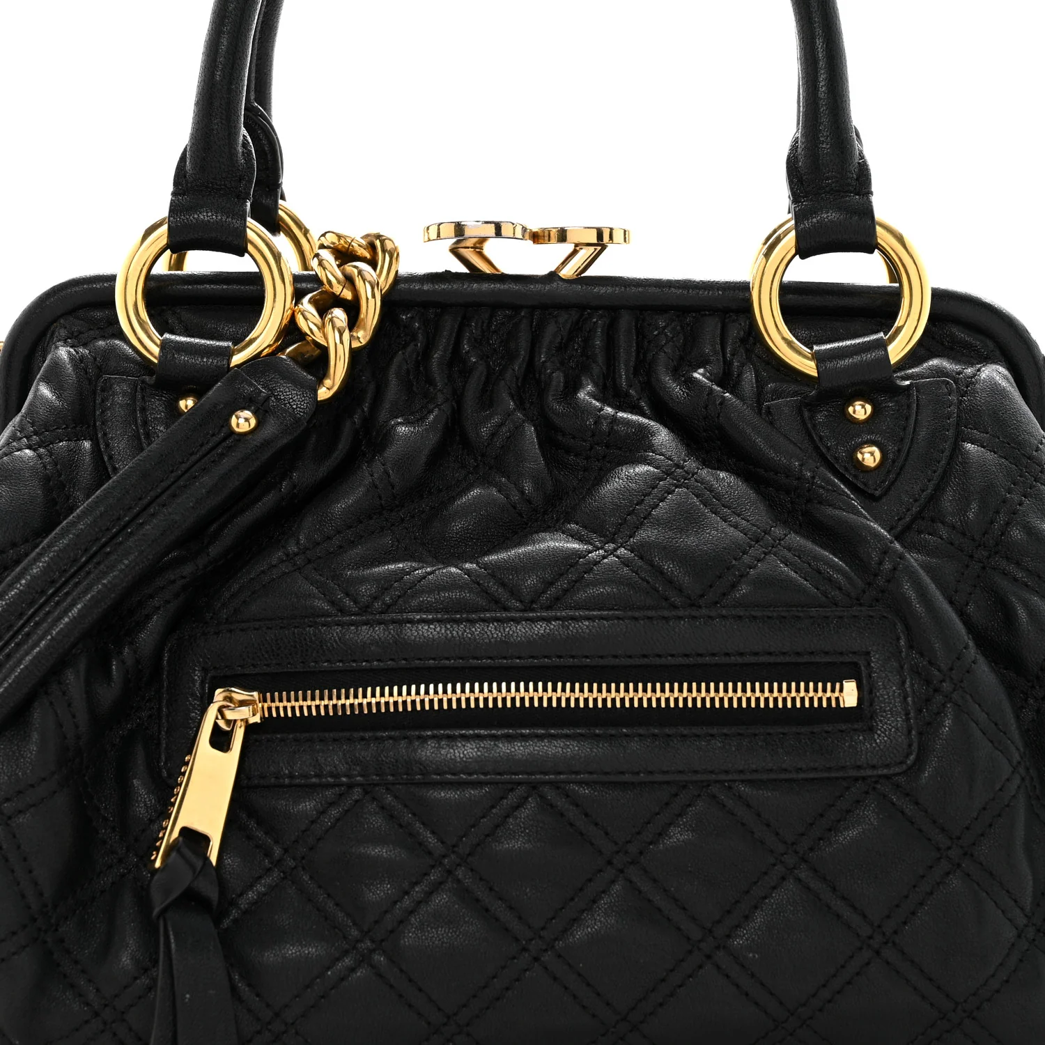 Calfskin Quilted Stam Black - Image 9