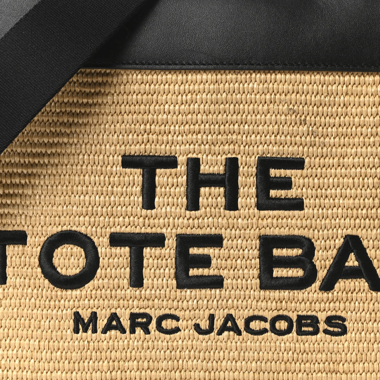 Calfskin Woven Straw Medium The Tote Bag Natural - Image 7