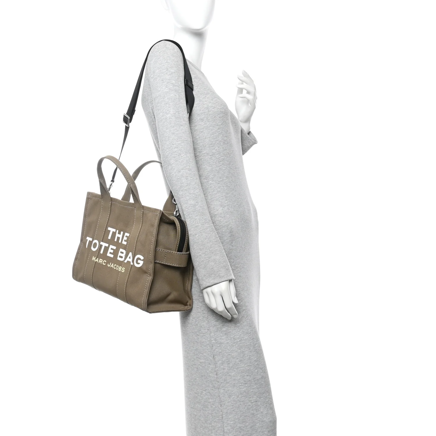 Cotton Canvas Medium The Traveler Tote Bag Slate Green - Image 2