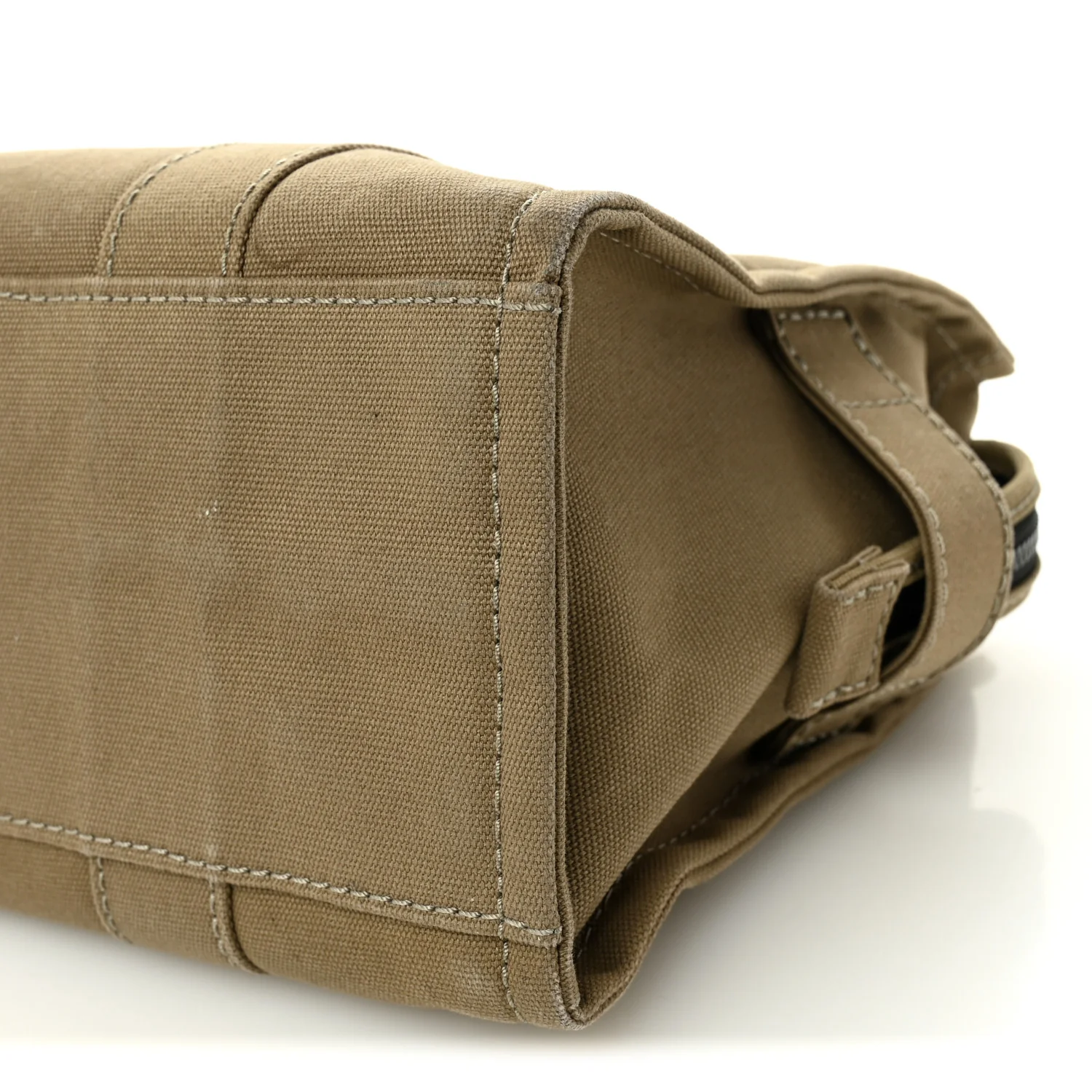 Cotton Canvas Medium The Traveler Tote Bag Slate Green - Image 9