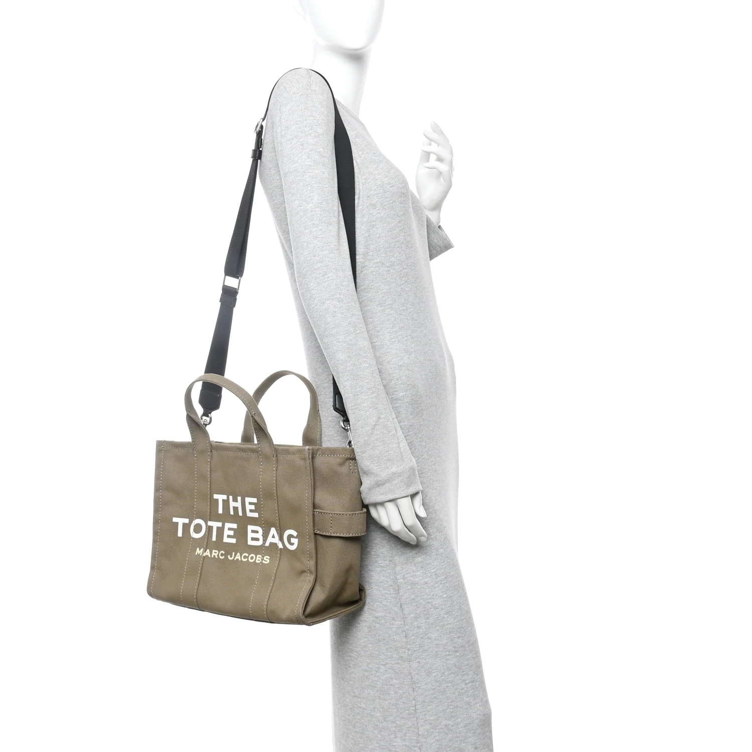 Cotton Canvas Medium The Traveler Tote Bag Slate Green - Image 2