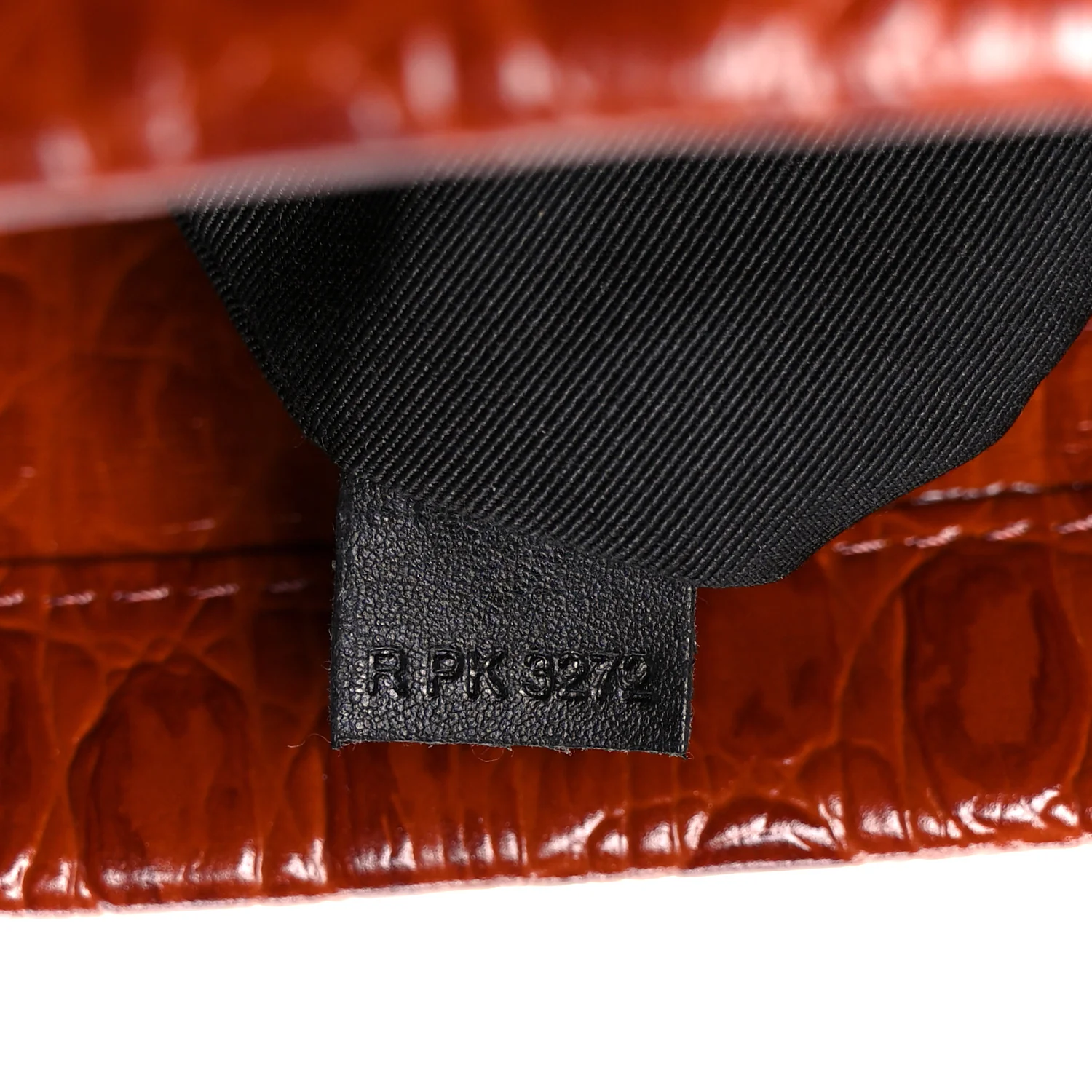 Croc Embossed Small The Tote Bag Spice Brown - Image 7