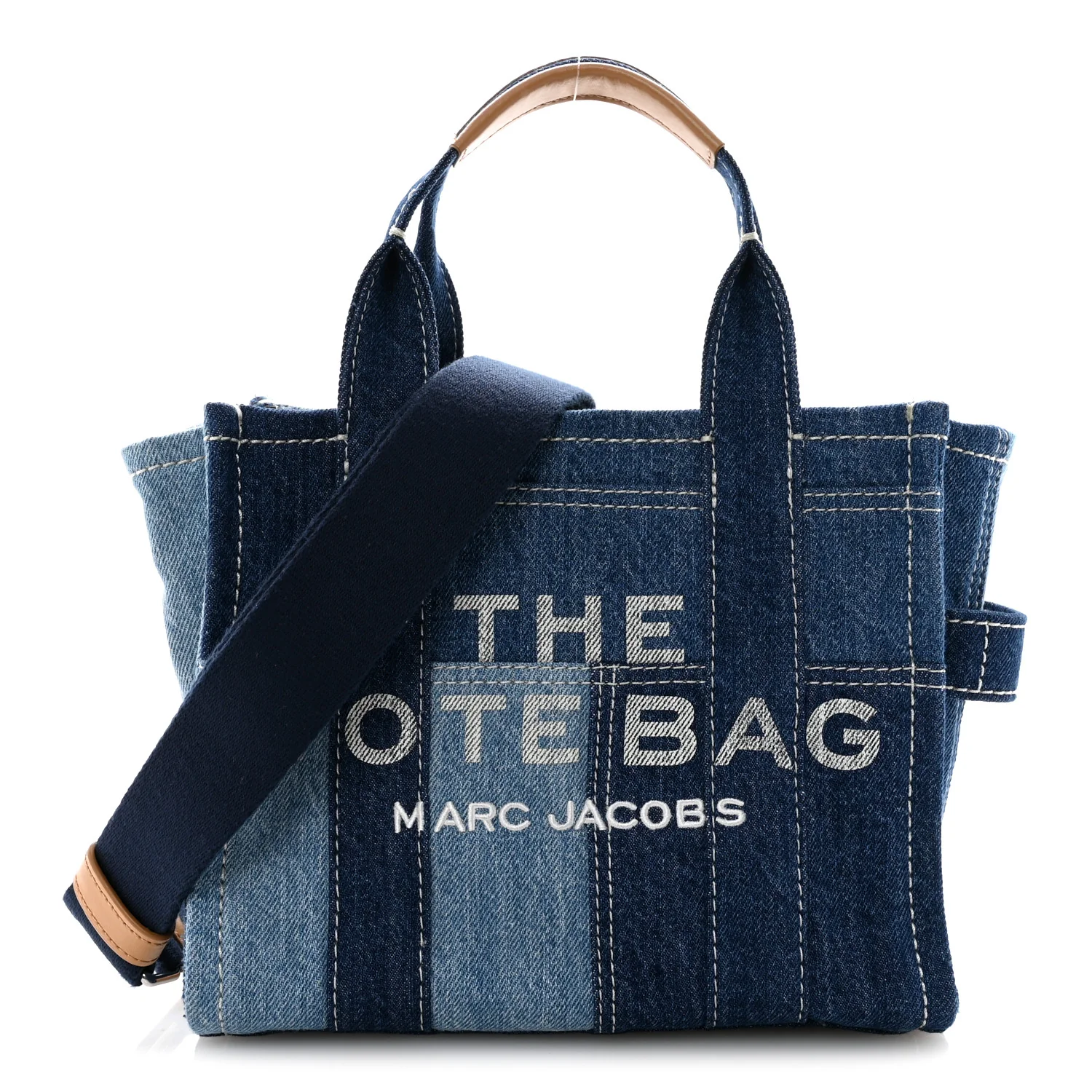 Denim Canvas Small Tote Bag Blue