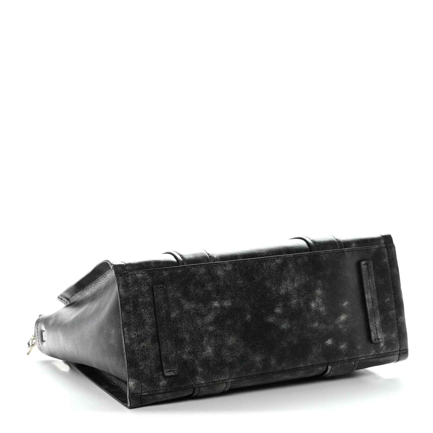 Distressed Calfskin Medium The Tote Bag Black - Image 4