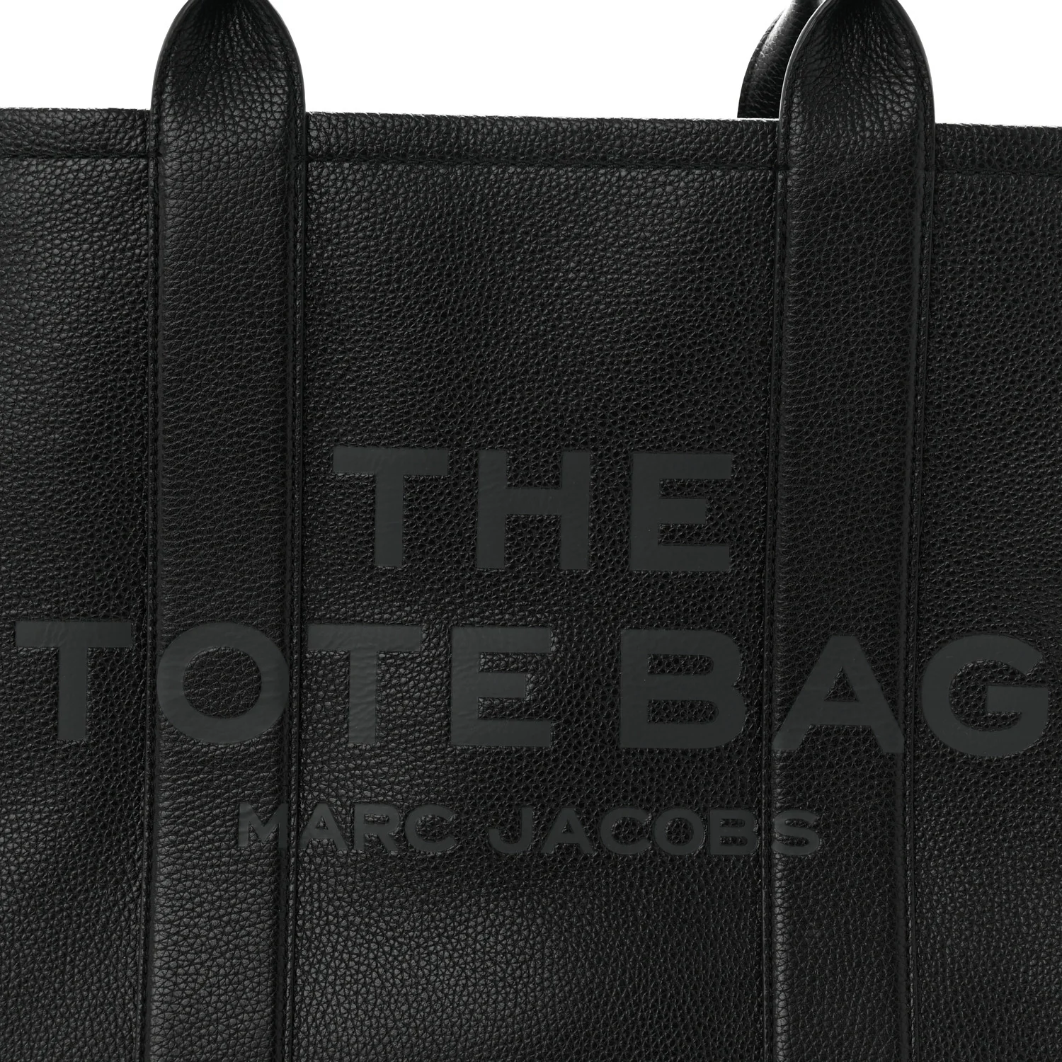 Grained Calfskin Large The Tote Bag Black - Image 8