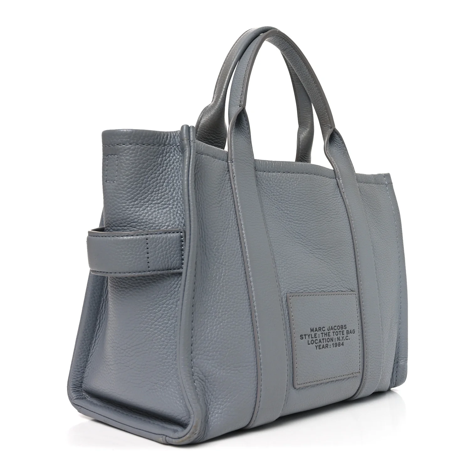 Grained Calfskin Medium The Tote Bag Grey - Image 3