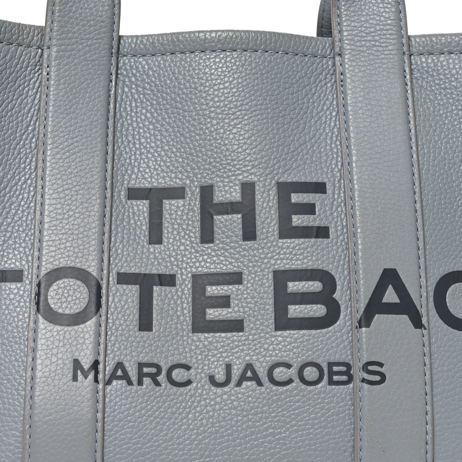 Grained Calfskin Medium The Tote Bag Grey - Image 7
