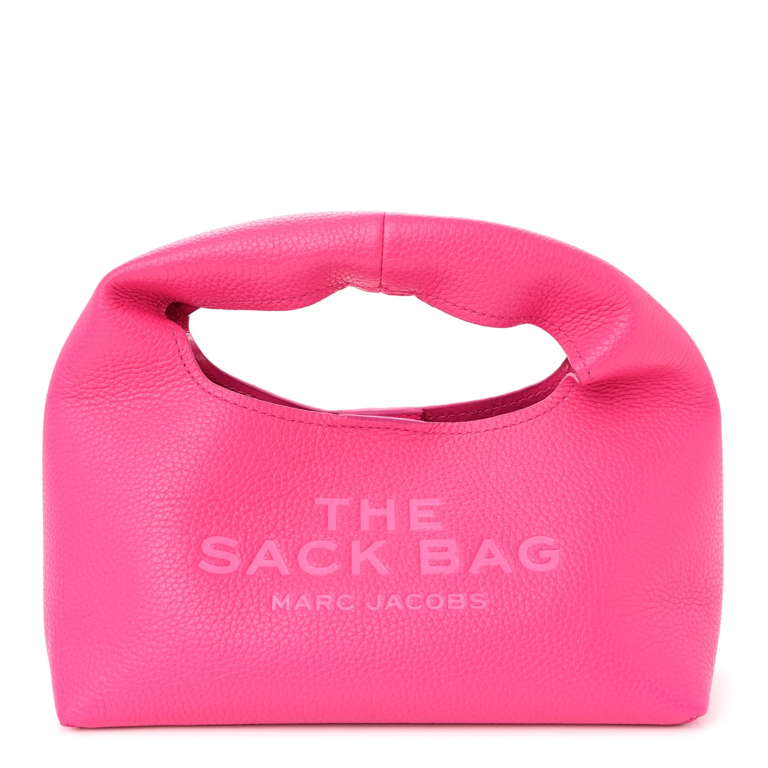 Grained Calfskin Mini The Sack Bag Hot Pink