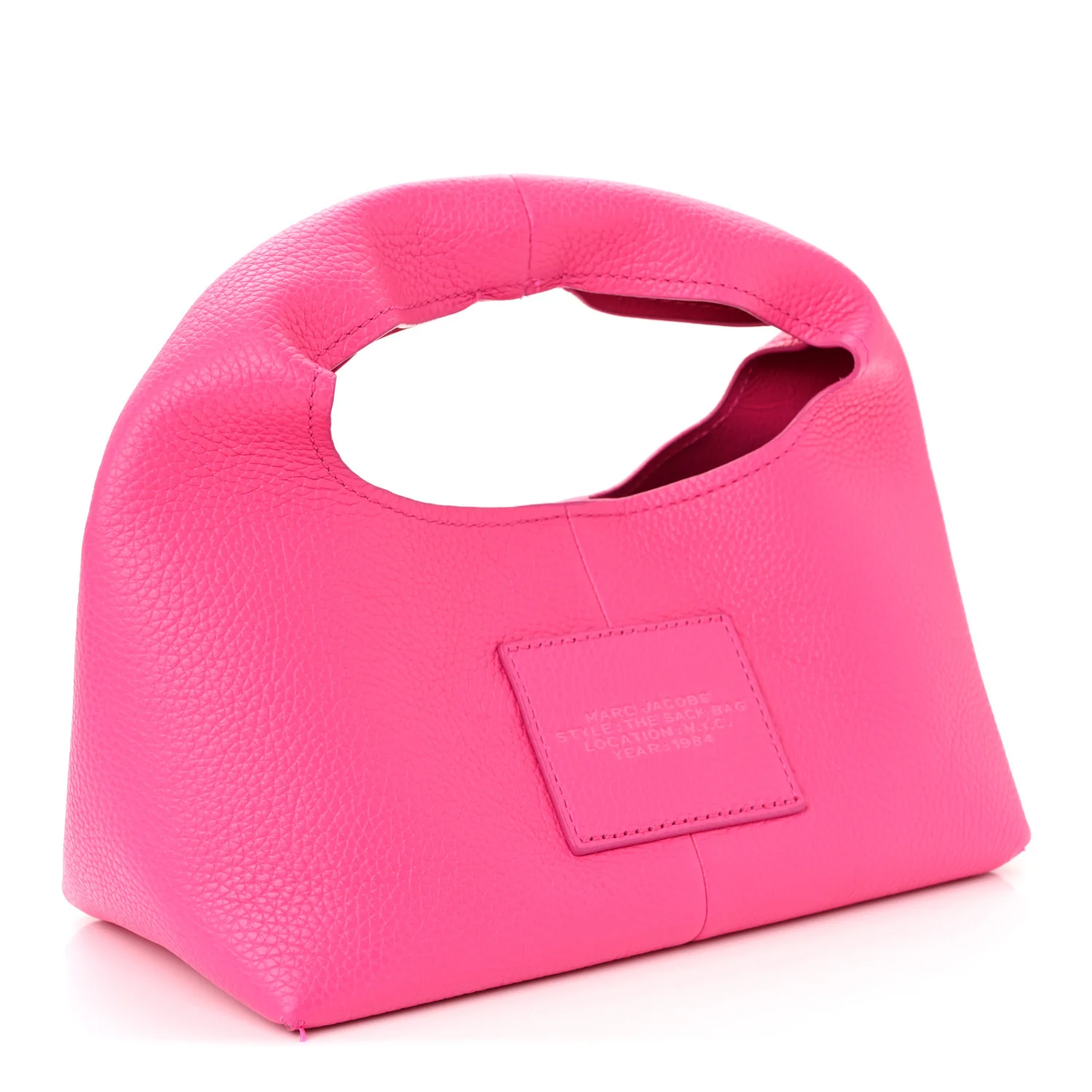 Grained Calfskin Mini The Sack Bag Hot Pink - Image 4