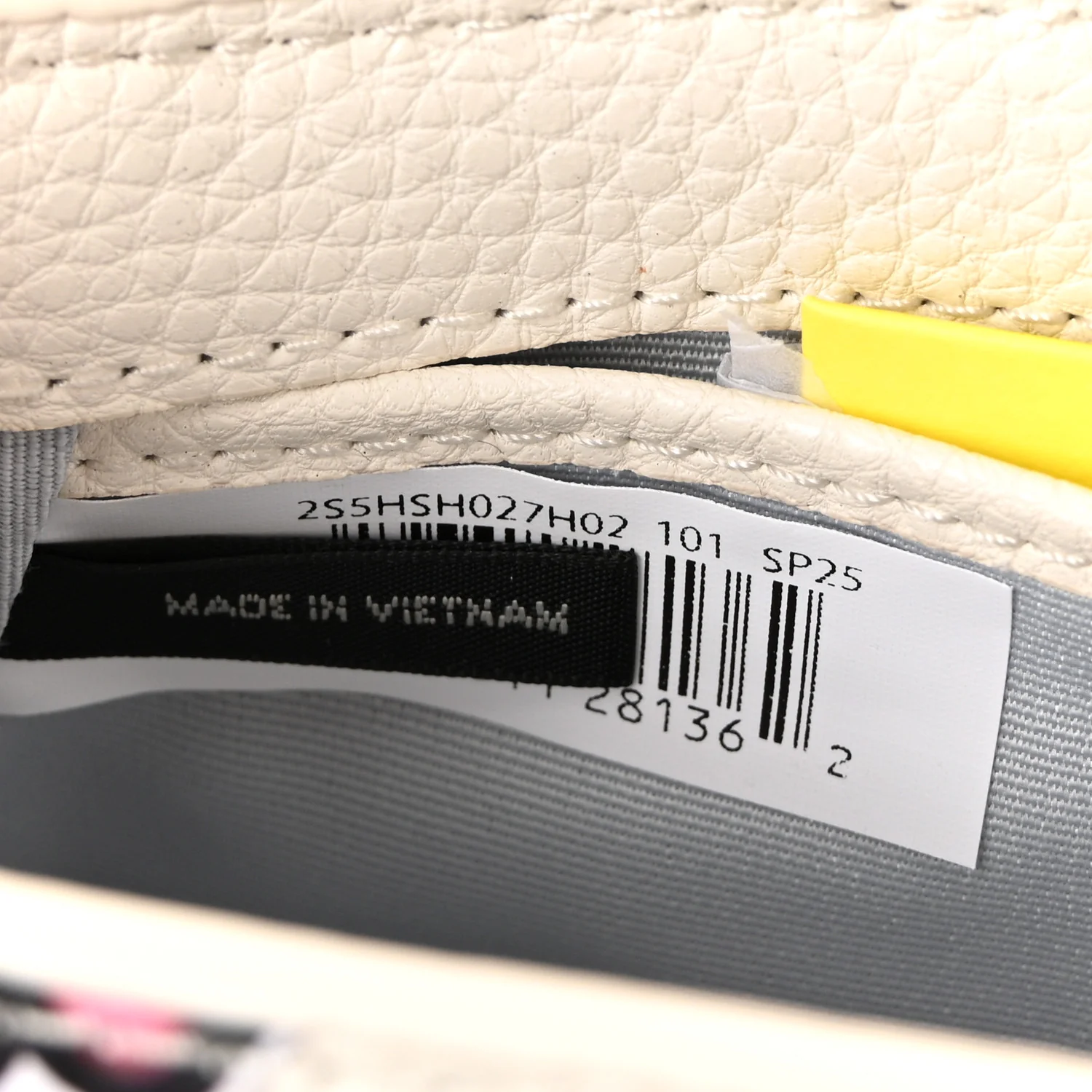 Grained Calfskin The Clover Sticker Shoulder Bag White Multicolor - Image 7
