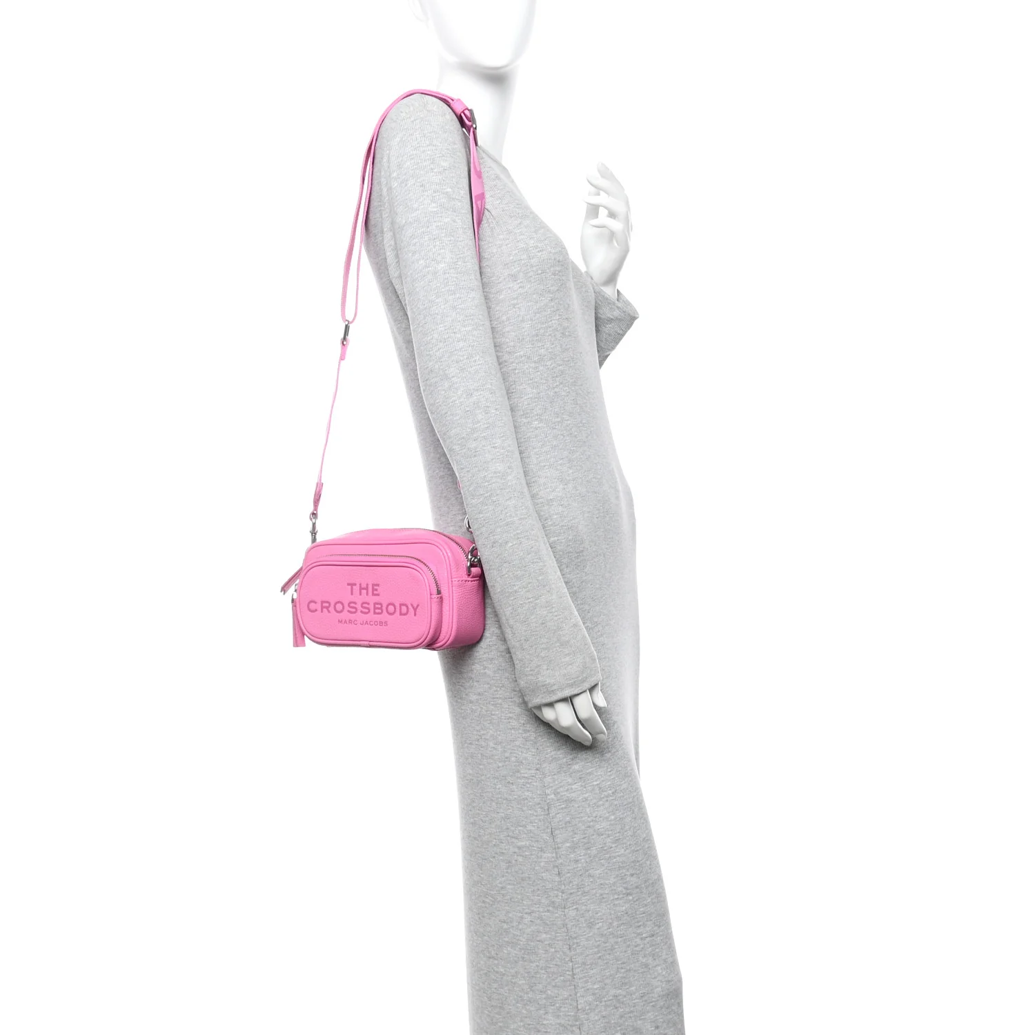 Grained Calfskin The Crossbody Bow Pink - Image 2