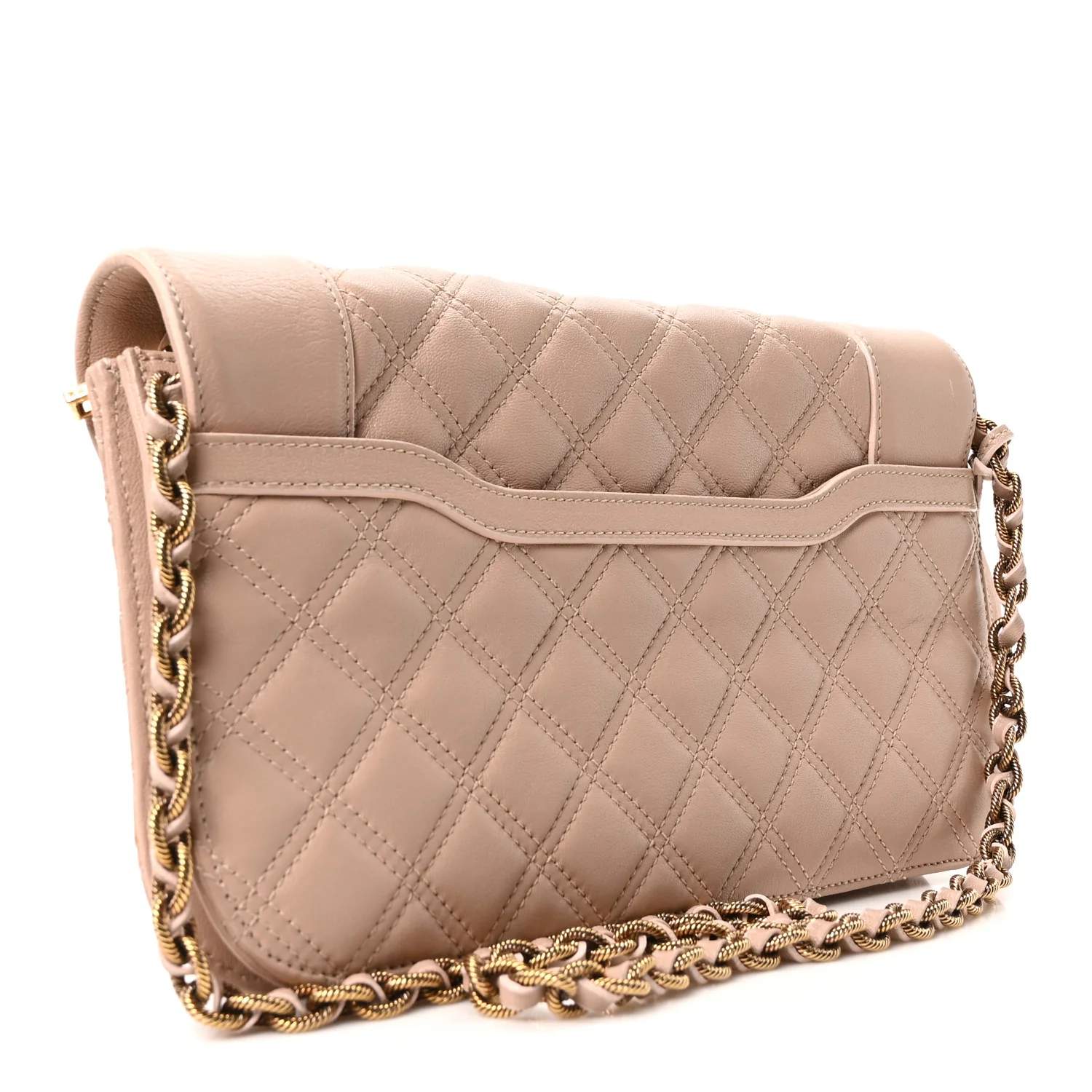 Lacquered Lambskin Baroque Single Flap Beige - Image 3