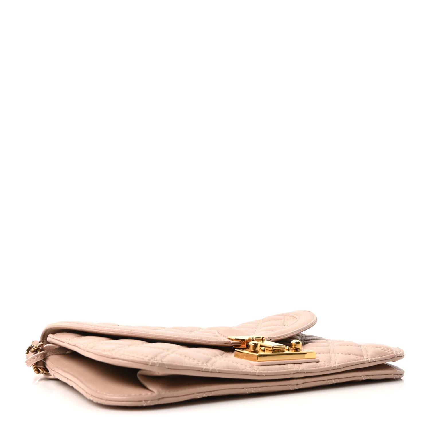 Lacquered Lambskin Baroque Single Flap Beige - Image 4