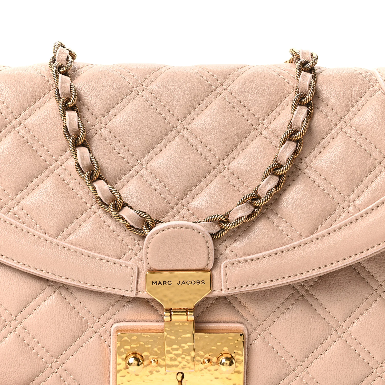 Lacquered Lambskin Baroque Single Flap Beige - Image 7