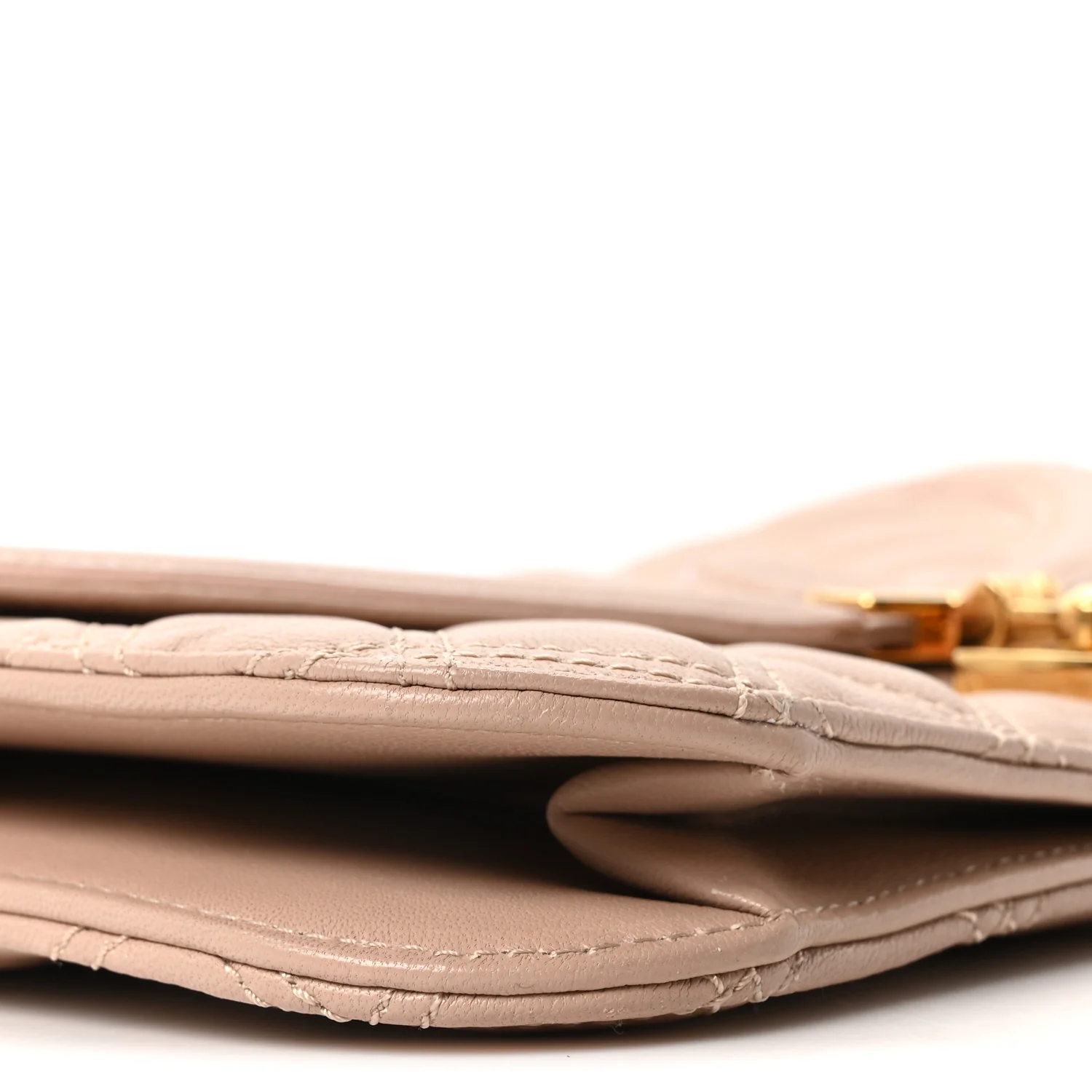 Lacquered Lambskin Baroque Single Flap Beige - Image 8