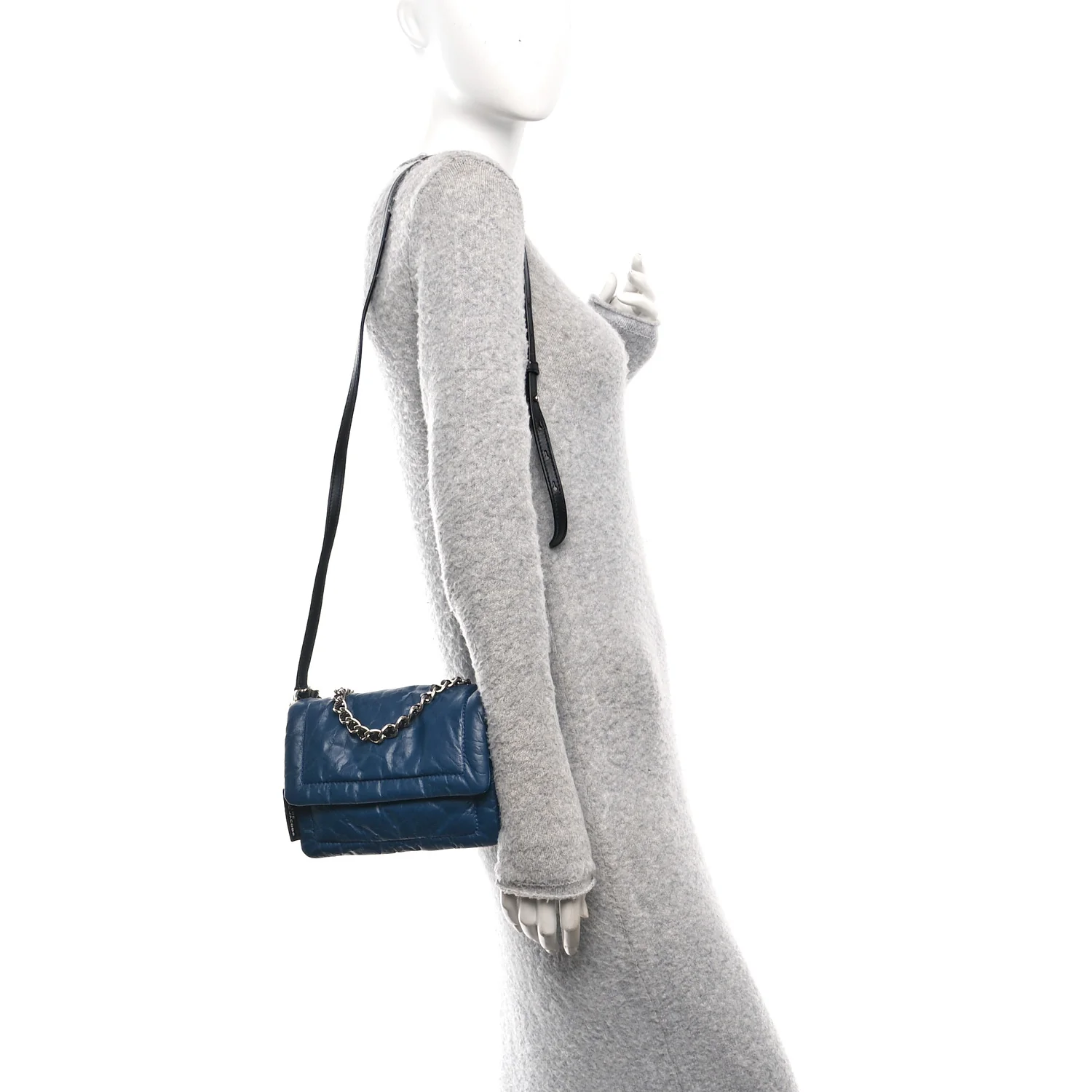 Lambskin The Pillow Bag Blue Sea - Image 2