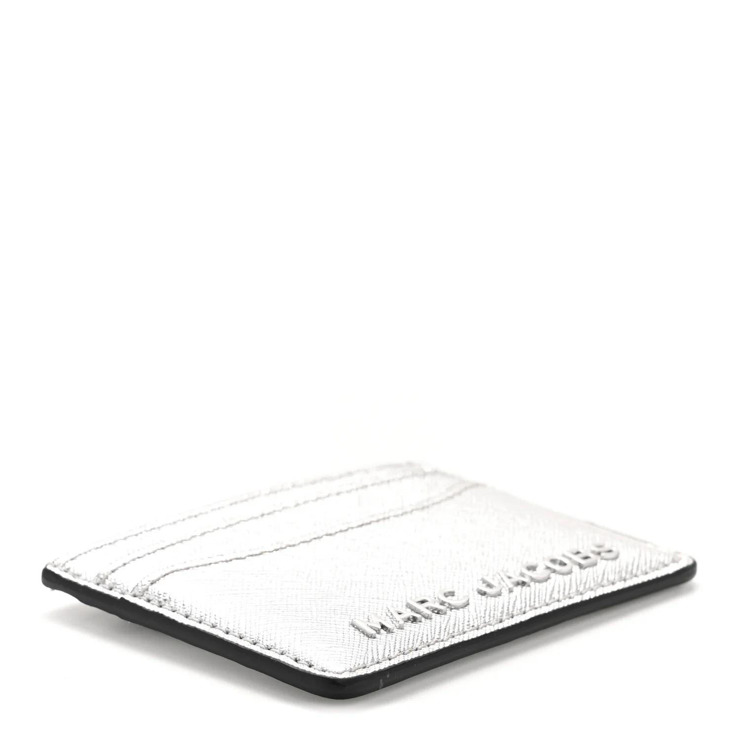 Metallic Saffiano Cardholder Silver - Image 7