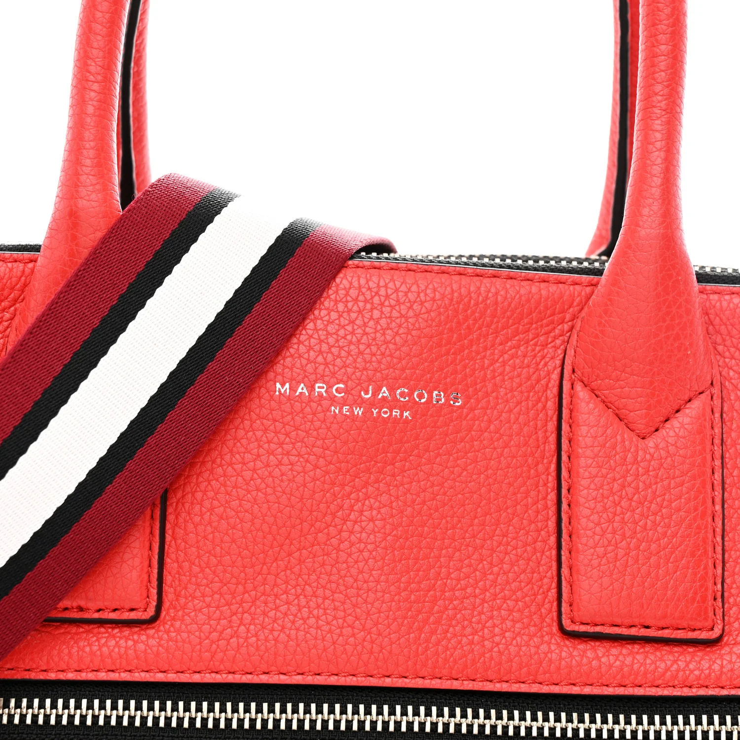 Pebbled Calfskin Gotham Bauletto Satchel Red - Image 8