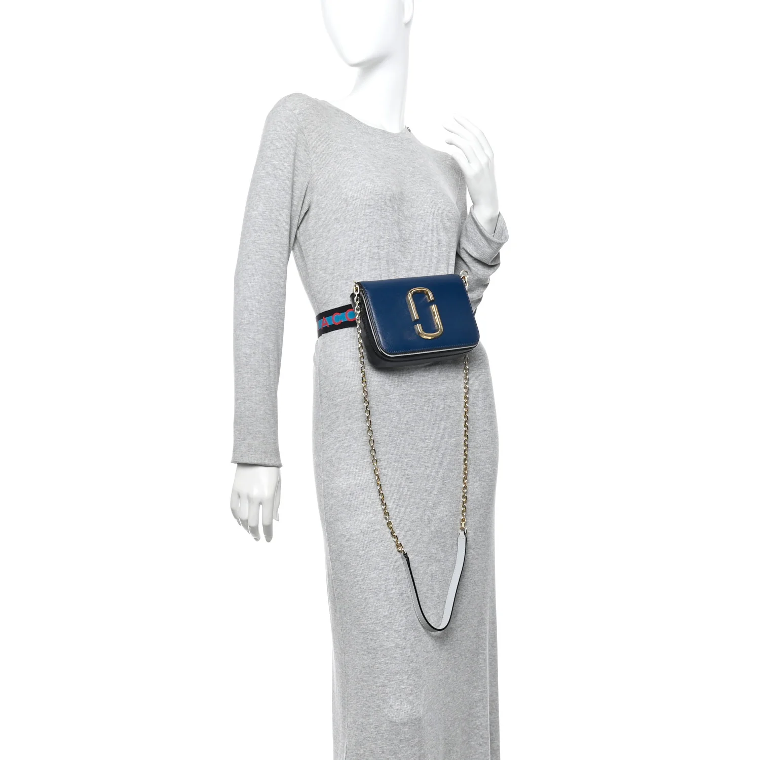 Saffiano Hip Shot Belt Bag Blue Sea Multicolor - Image 2