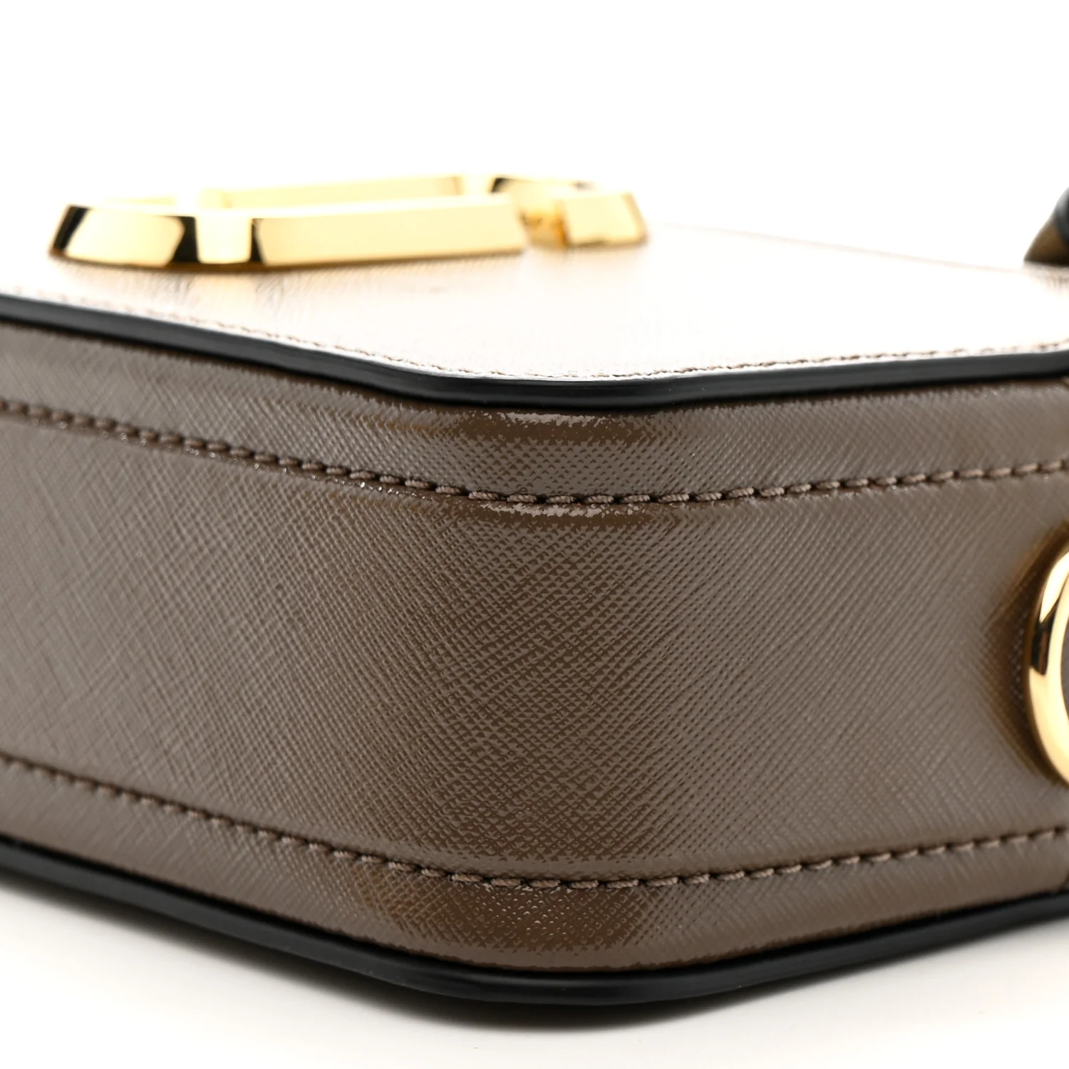 Saffiano Small Snapshot Camera Bag French Grey - Image 10