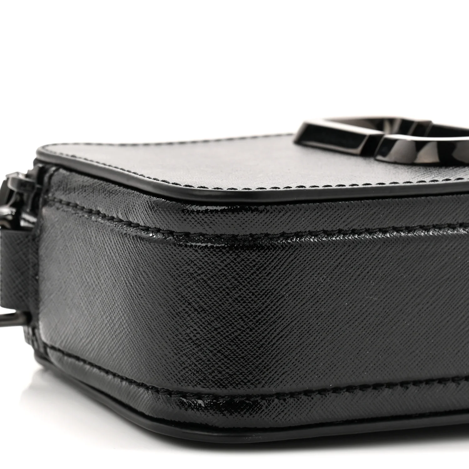 Saffiano Snapshot Camera Bag Black - Image 9