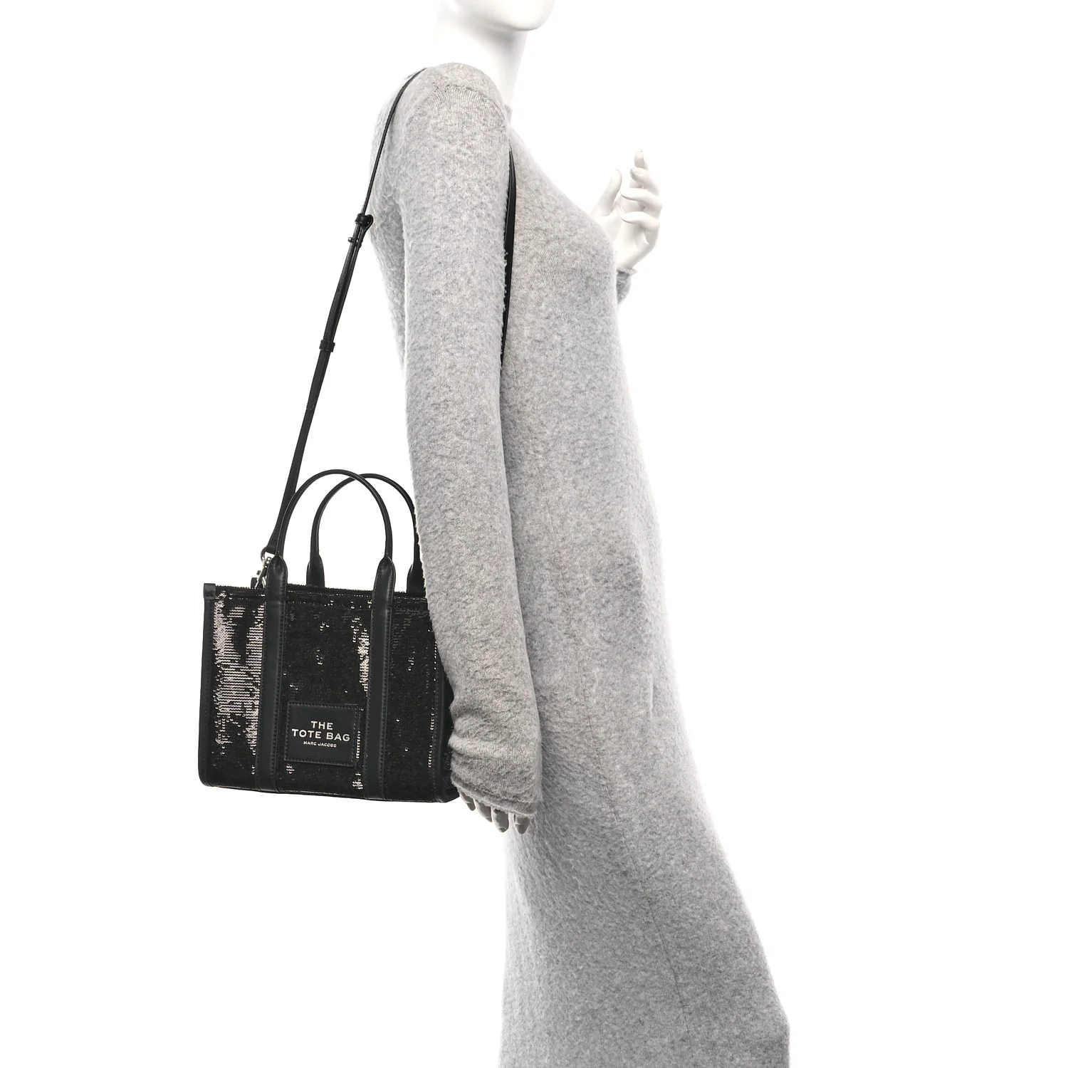 Sequin Small The Tote Bag Black - Image 2