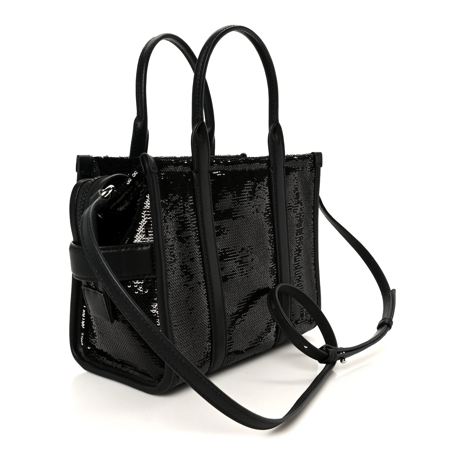 Sequin Small The Tote Bag Black - Image 3