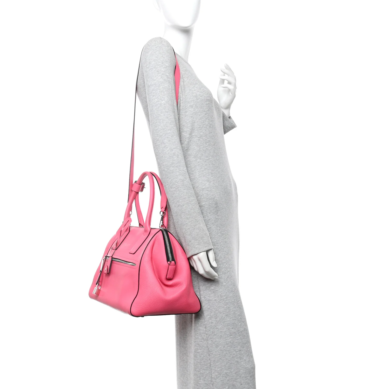 Textured Calfskin Medium Incognito Satchel Pink - Image 2