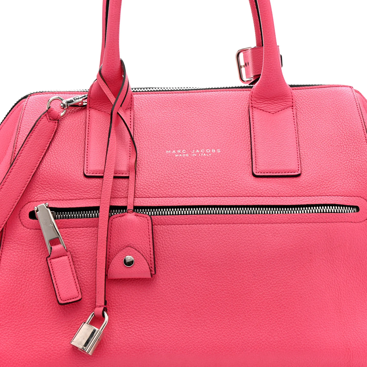 Textured Calfskin Medium Incognito Satchel Pink - Image 7