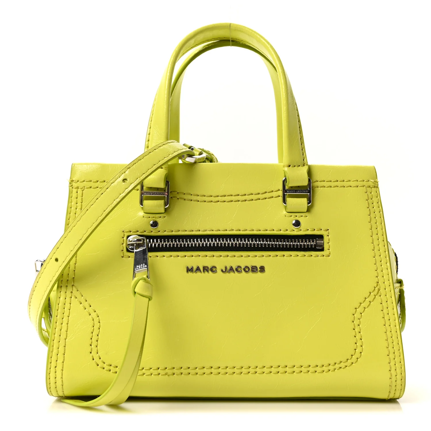 Textured Calfskin Mini Cruiser Convertible Satchel Limoncello