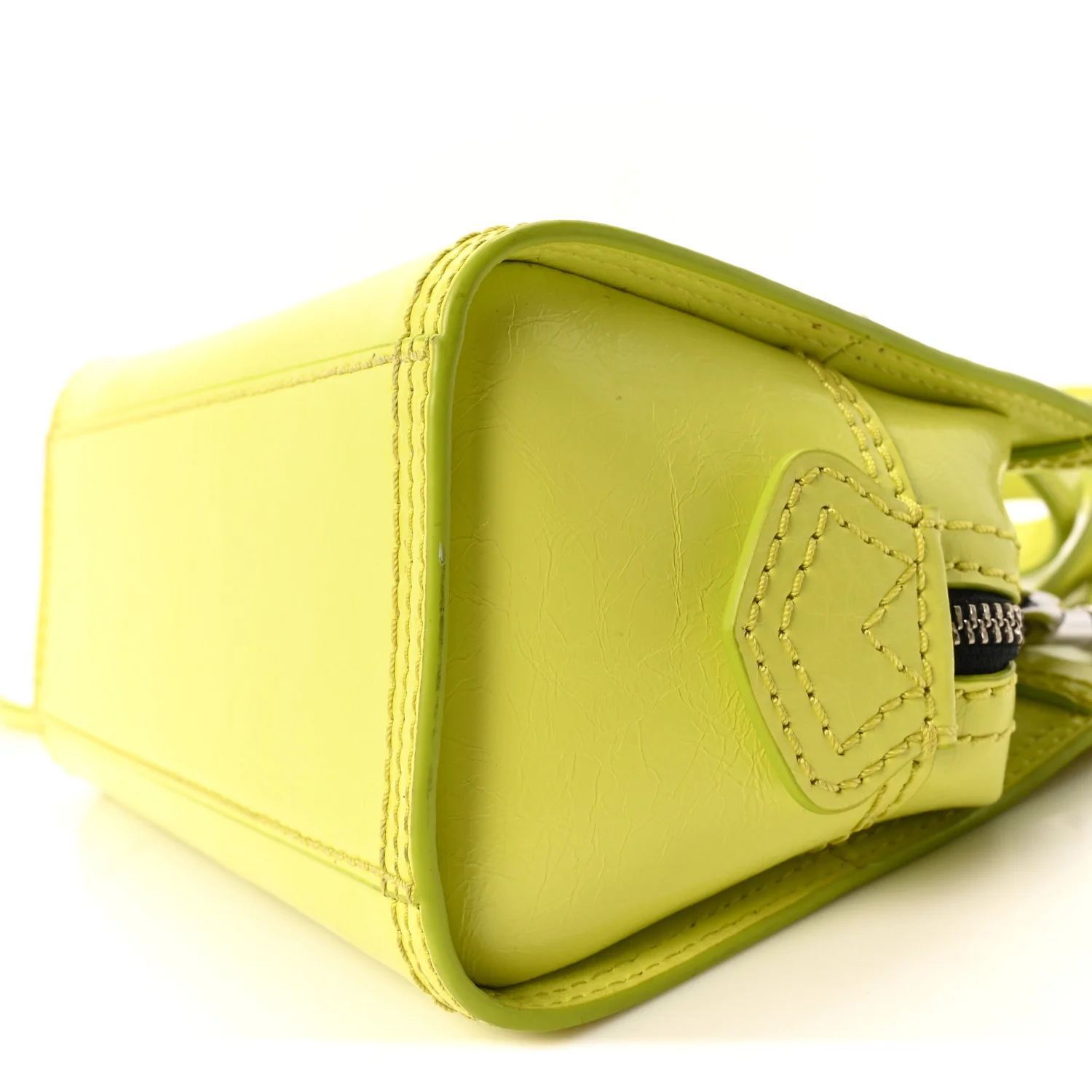 Textured Calfskin Mini Cruiser Convertible Satchel Limoncello - Image 10
