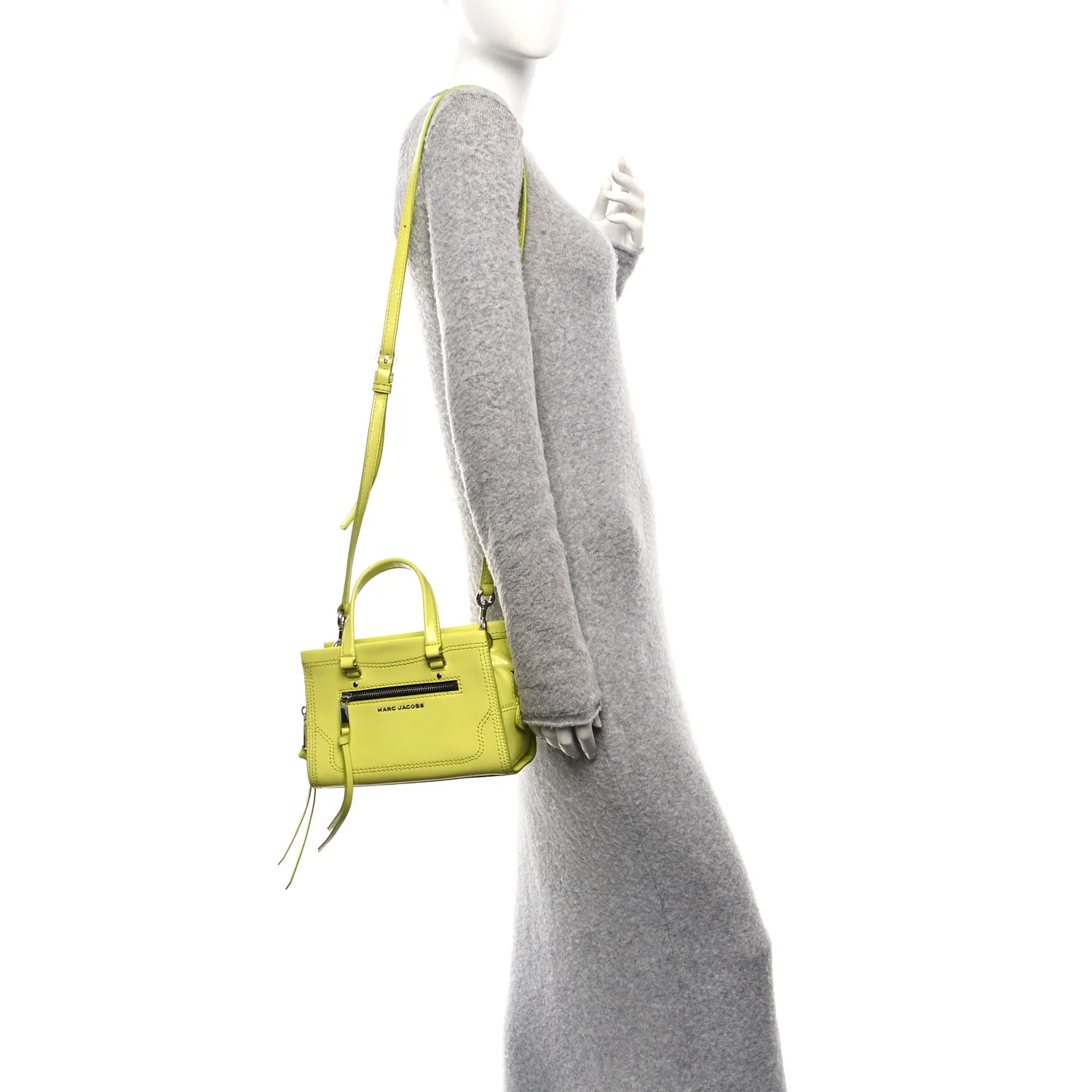 Textured Calfskin Mini Cruiser Convertible Satchel Limoncello - Image 2