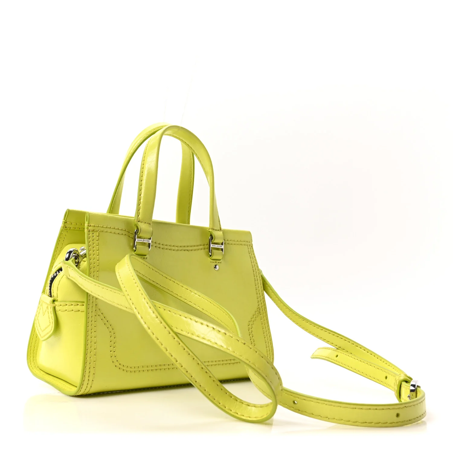 Textured Calfskin Mini Cruiser Convertible Satchel Limoncello - Image 3