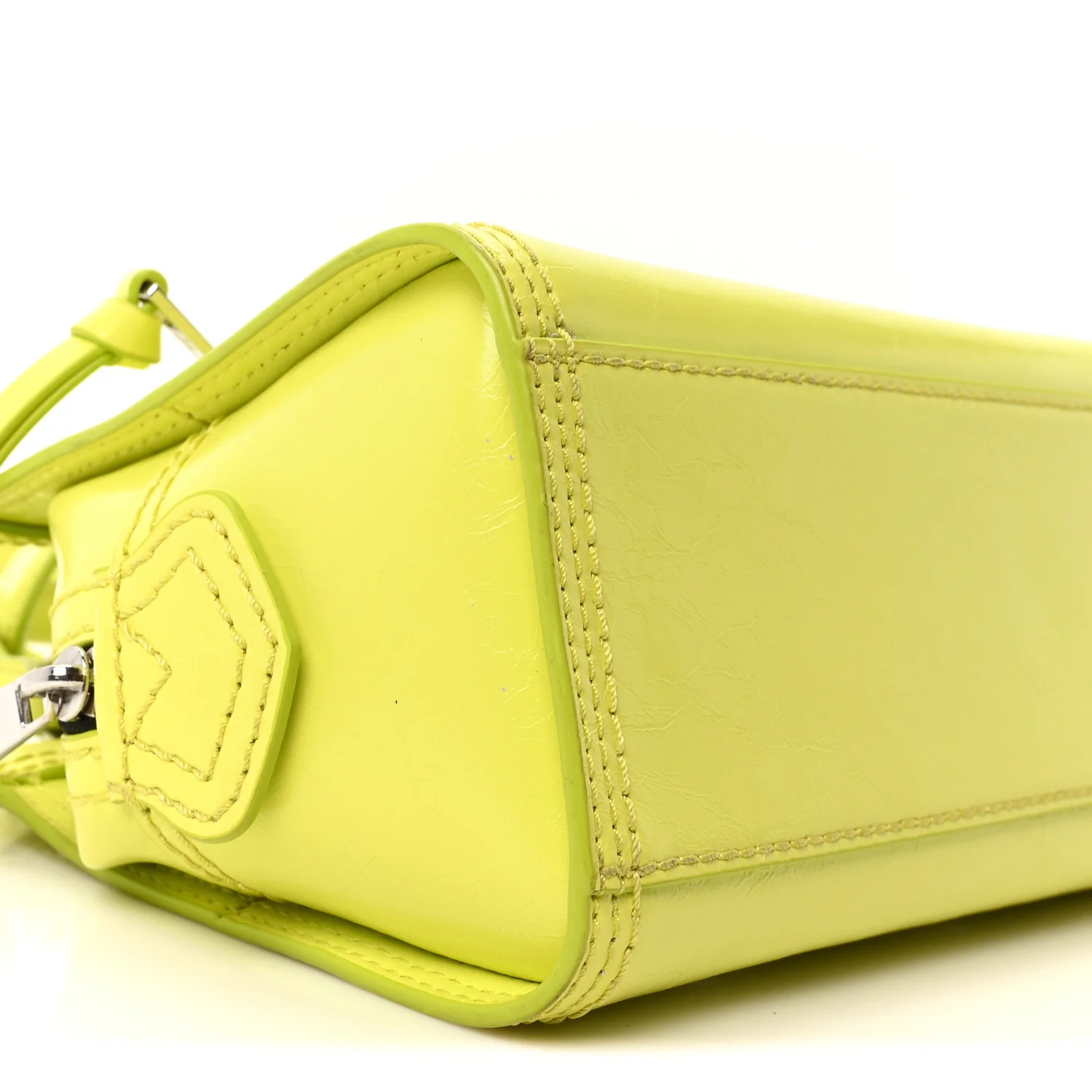 Textured Calfskin Mini Cruiser Convertible Satchel Limoncello - Image 9
