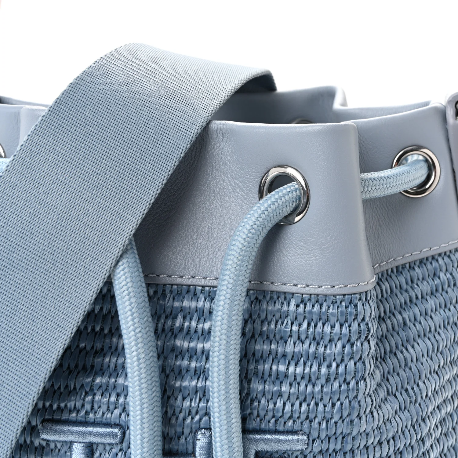 Woven The Bucket Bag Pale Blue - Image 8