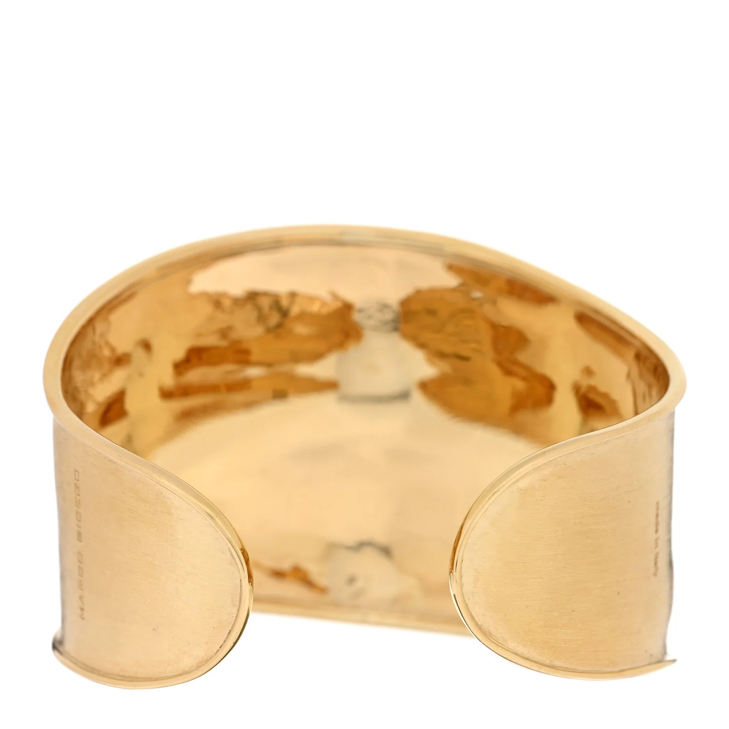 18K Yellow Gold Medium Lunaria Cuff Bracelet - Image 2