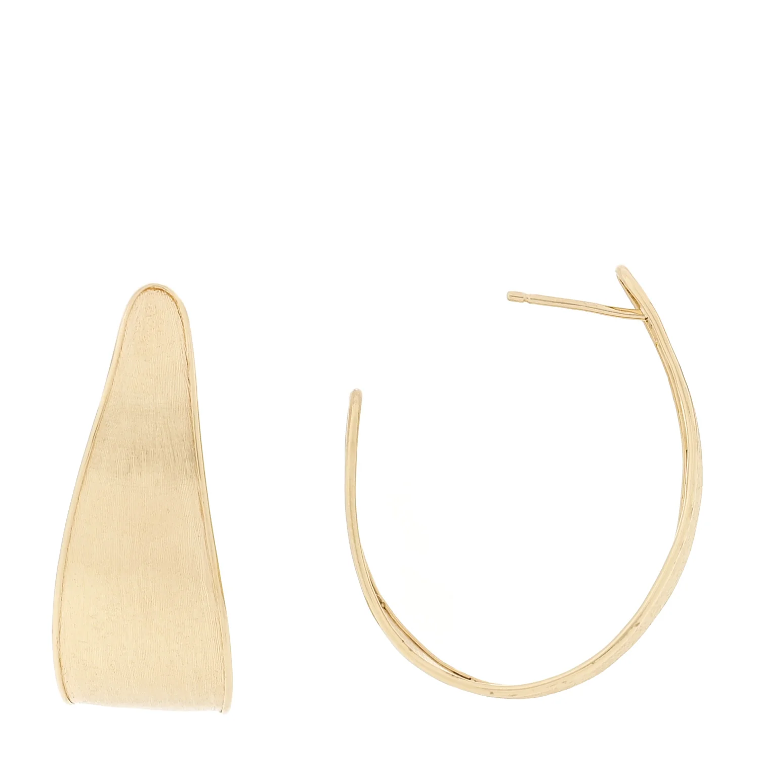 18K Yellow Gold Small Lunaria Drop Earrings